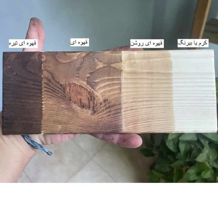 شلف دیواری ست دو عددی چوب طبیعی