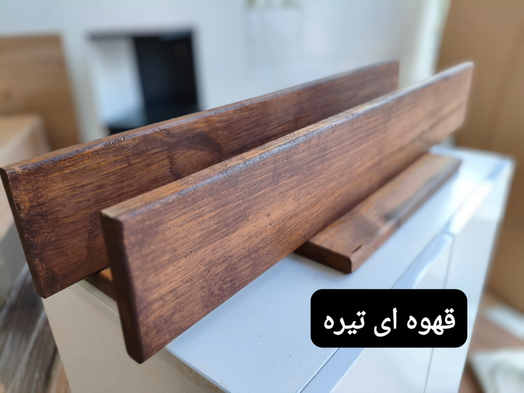 شلف دیواری چوب طبیعی تک عددی
